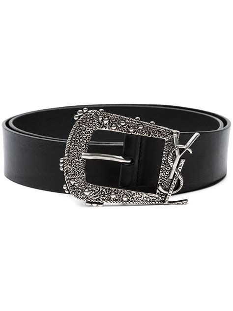 cheyenne monogram belt ysl|SAINT LAURENT Calfskin Monogram Cheyenne Belt 95 38.